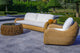 Katalina 3-Piece Patio Poly Hyacinth Conversation Set With White Cushions