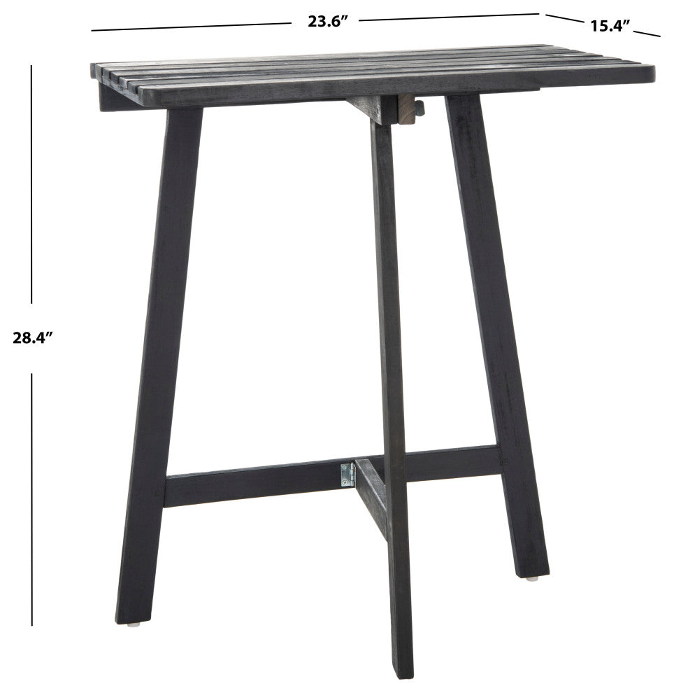 Safavieh Benton Balcony Table, Dark Slate Grey