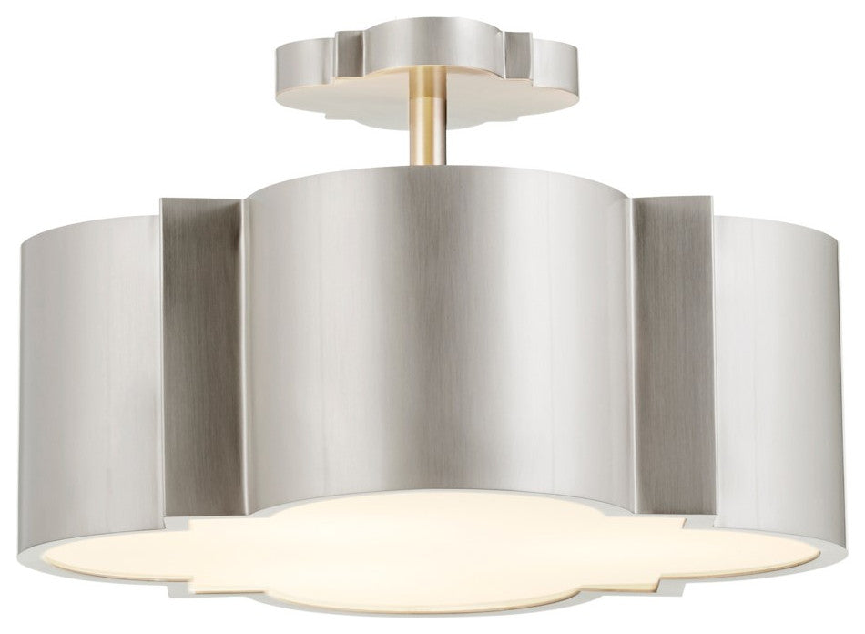 Wyatt 3-Light Dual Mount, Silver/Gray/Smoke