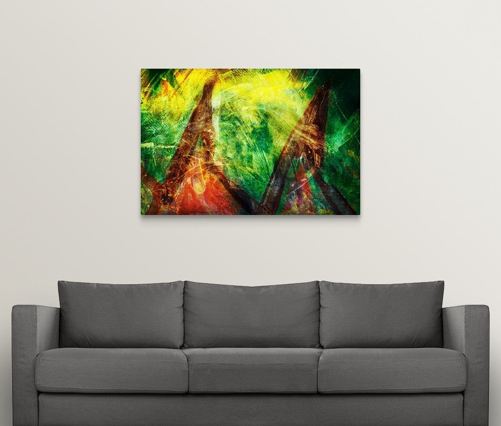"Teepees" Wrapped Canvas Art Print, 48"x32"x1.5"