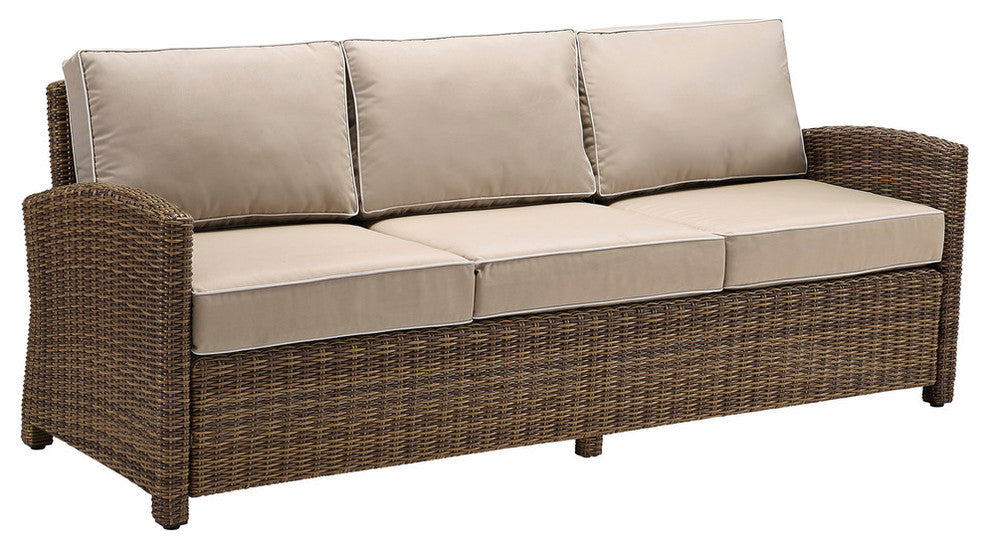 Bradenton Sofa With Navy Cushions, Cushions: Sand