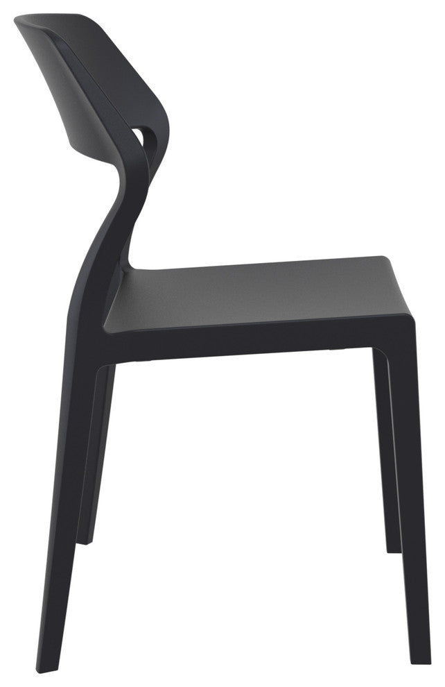 Snow Dining Chair, Black, Set of 2