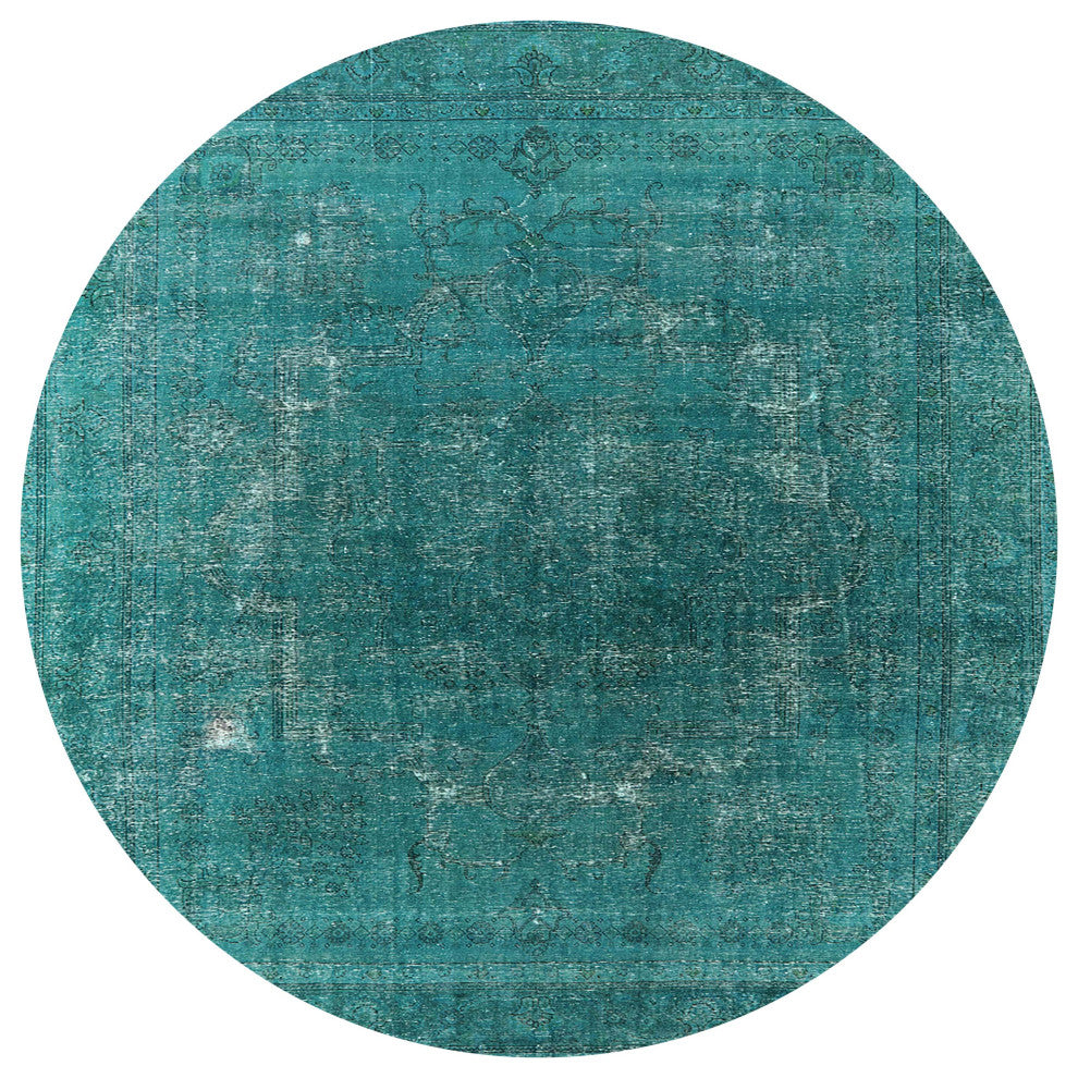 Ahgly Company Indoor Round Mid-Century Modern Area Rugs, 4' Round