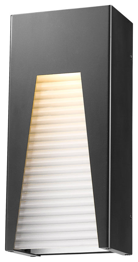 Millenial 1 Light Outdoor Wall Light, Black Silver