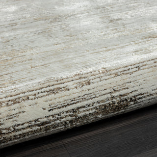 Brimah Gray/Ivory/Multi Distressed Stripe High-Low Indoor Area Rug, 7'9" X 9'9"