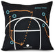 Alley Oop!, Geometric Print Pillow, Black, 18" x 18"