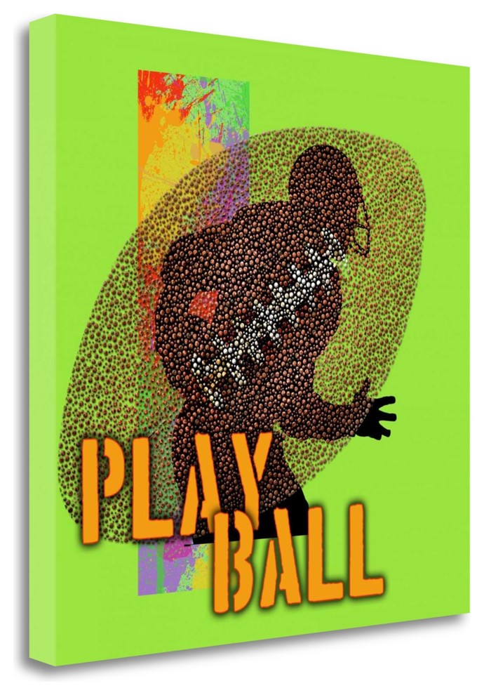 "Play Ball - Football" By Jim Baldwin, Giclee Print on Gallery Wrap Canvas