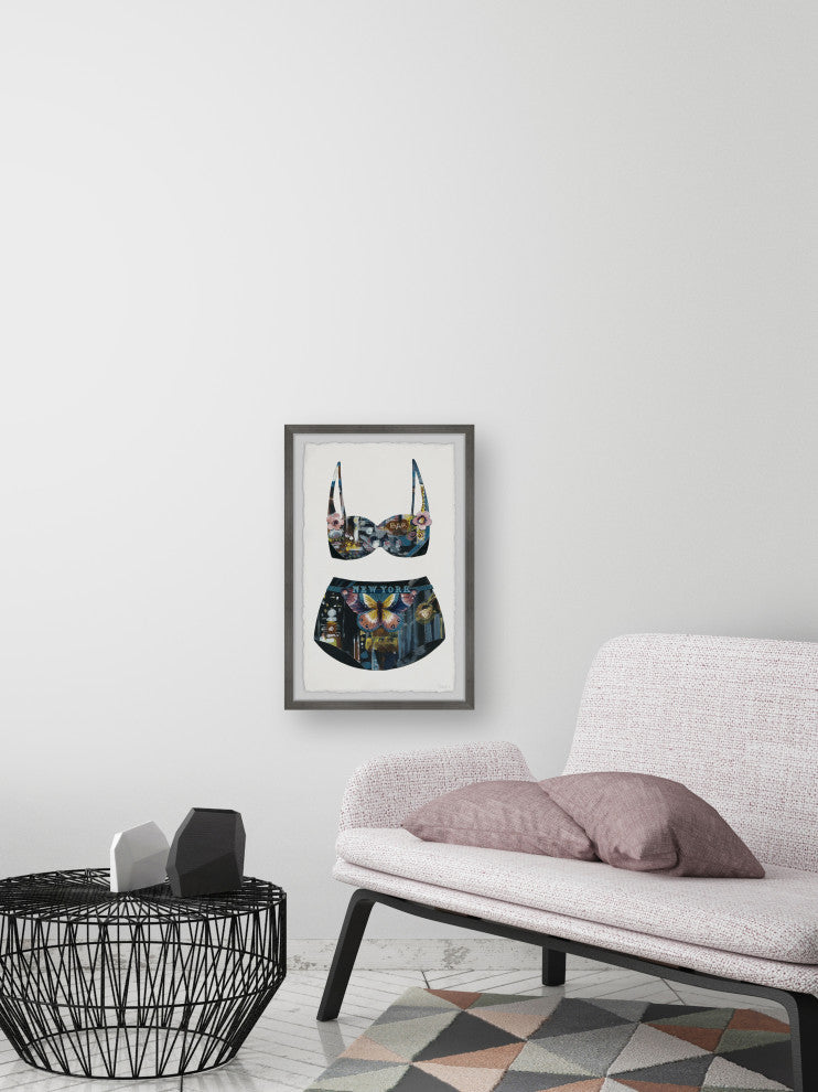 "Butterfly Bikini" Framed Painting Print, 12x18