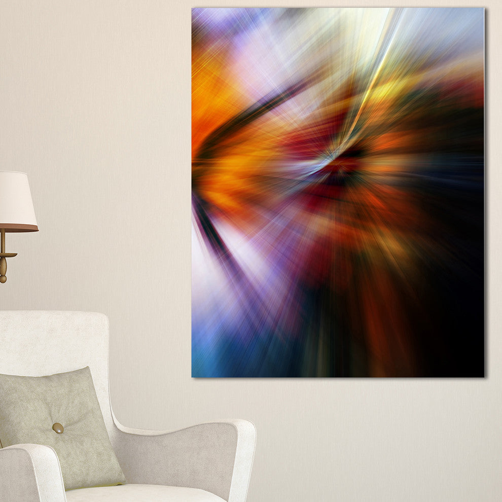 "Red Orange Fusion of Hues" Abstract Digital Art Canvas Print