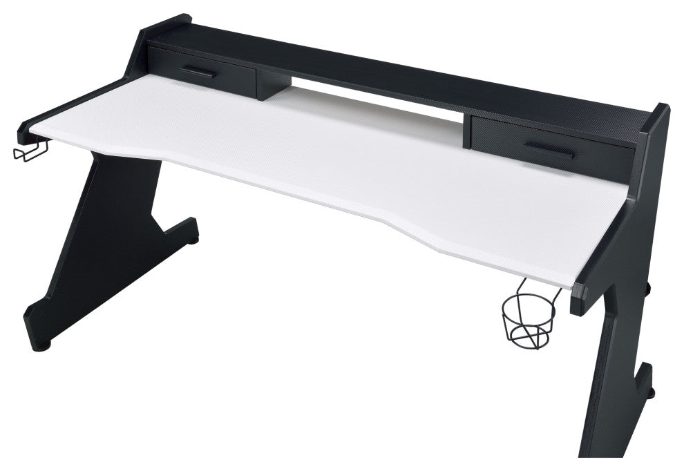 Acme Bigga Gaming Table Black and White Finish