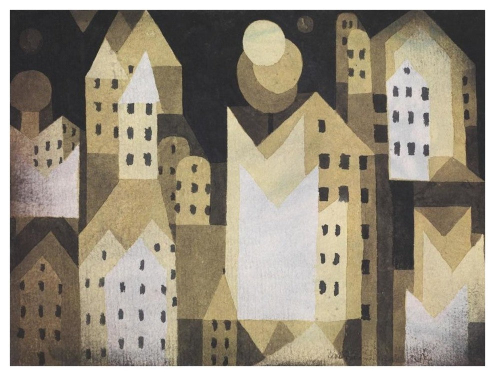 "Cold City" Digital Paper Print by Paul Klee, 42"x32"