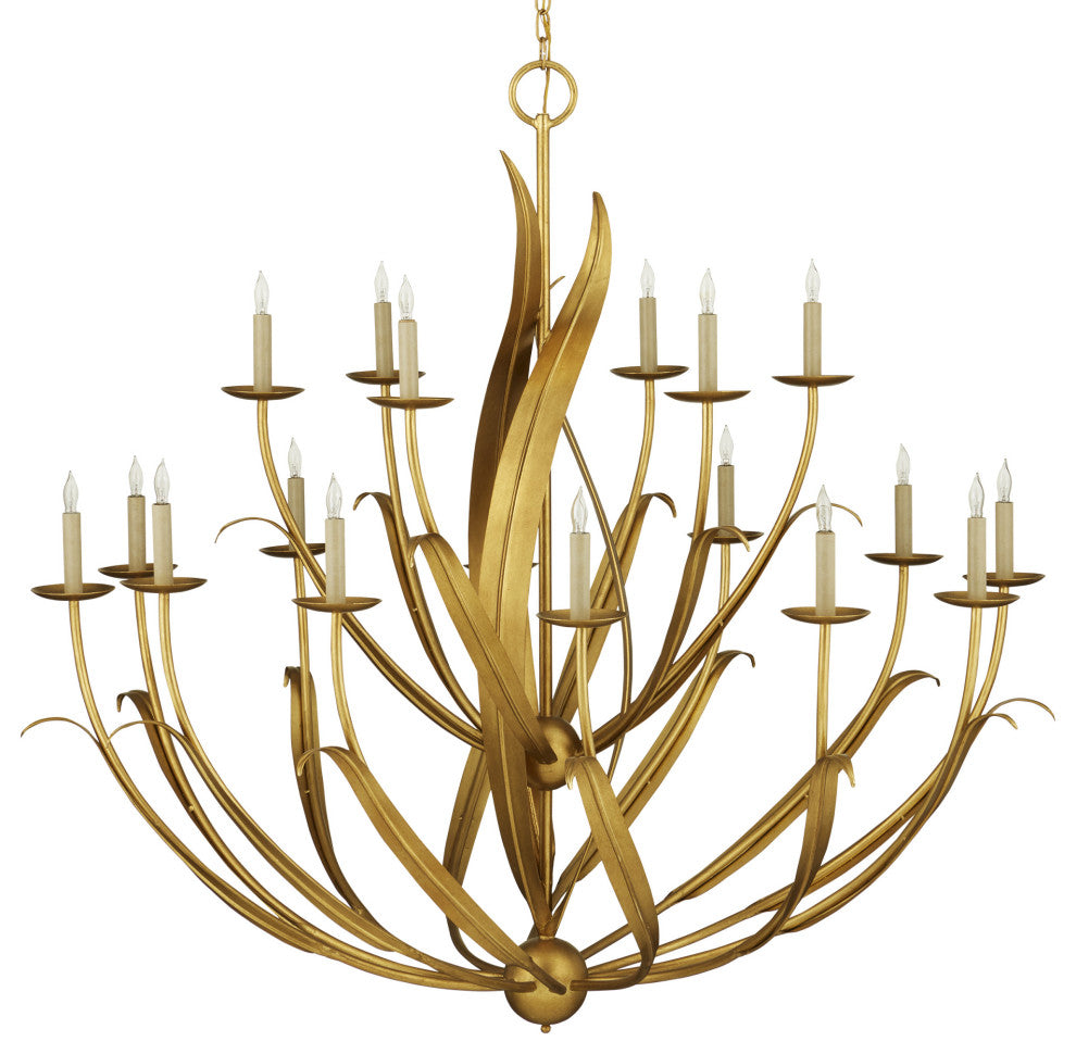 Menefee Large Gold Chandelier