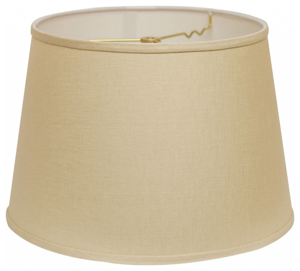 18" Parchment Biege Rounded Empire Slanted Linen Lampshade