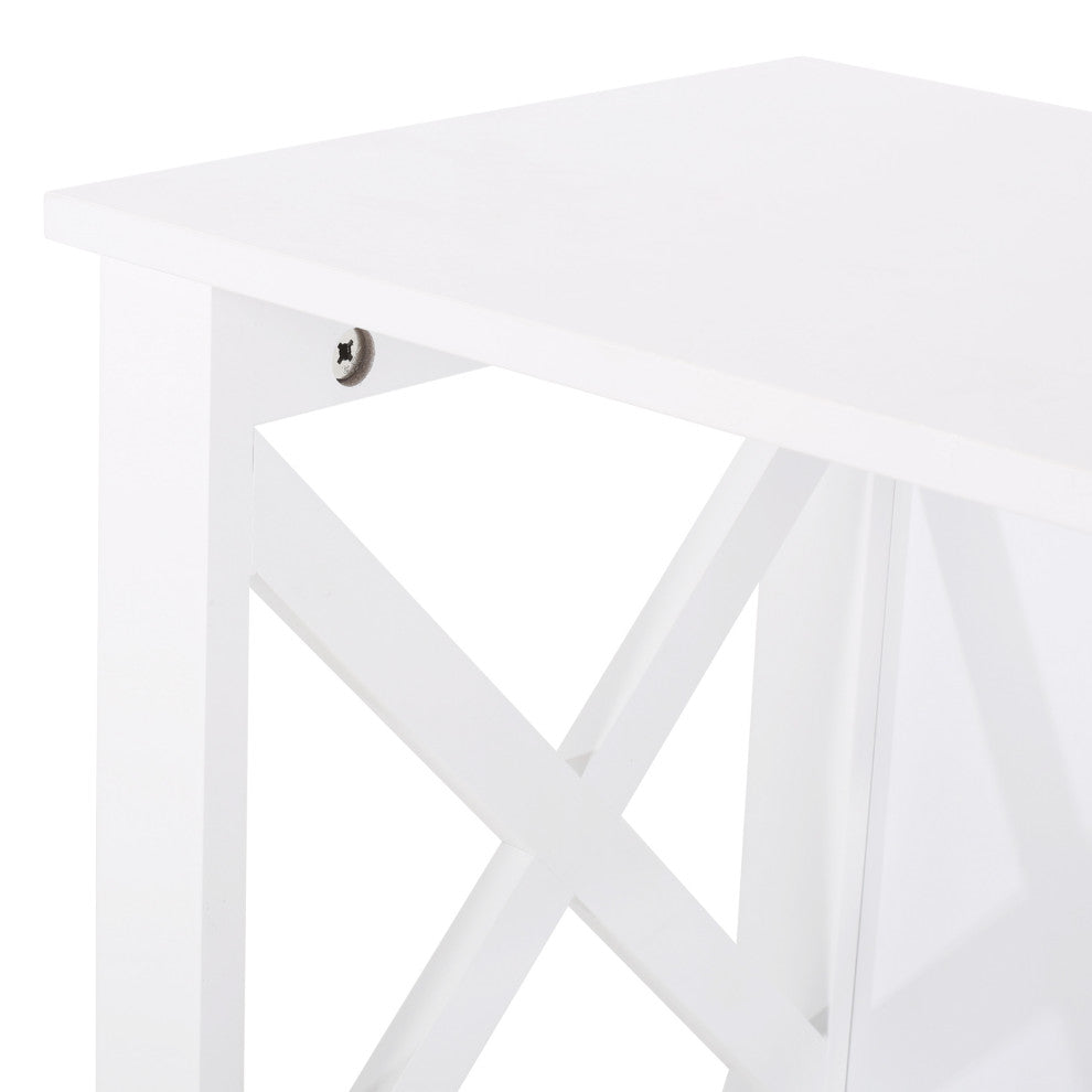 Lewis Bathroom Floor Storage Rack With Drawers, White