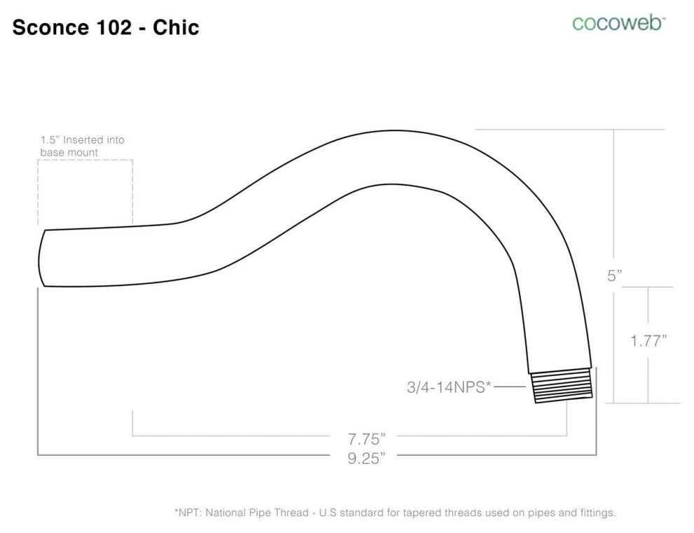 14" Vintage LED Wall Light With Chic Arm, Solid Brass