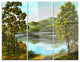 "Mountain Lake With Blue Water" Metal Wall Art, 3 Panels, 36"x28"