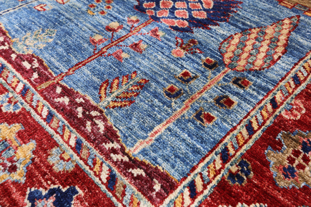 4' 10" X 6' 8" Tribal Persian Gabbeh Handmade Rug Q8324