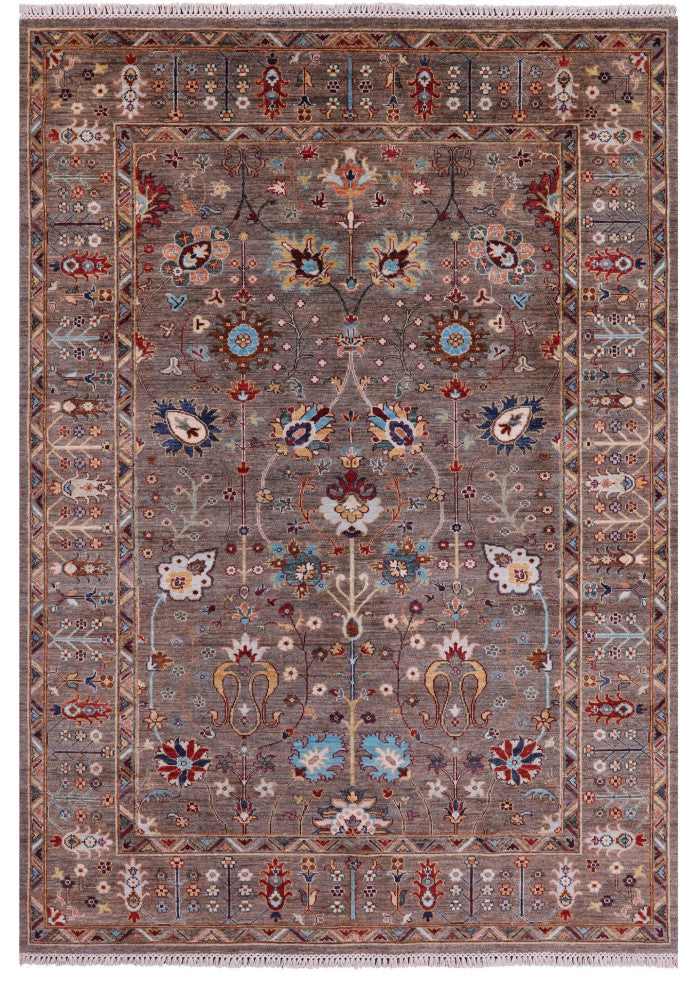 5' 8" X 8' 1" Handmade Persian Tabriz Wool Rug Q10210