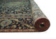 Fine Vintage Distressed Fem Navy Rug