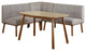 4-Piece Playmate Nook Dining Set, Gray