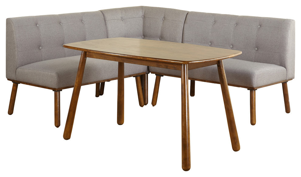 4-Piece Playmate Nook Dining Set, Gray