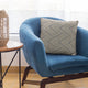 Plutus Blue Triangle Chevron Luxury Throw Pillow, 26"x26"