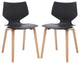 Safavieh Couture Darnel Molded Plastic Dining Chair, Black/Natural
