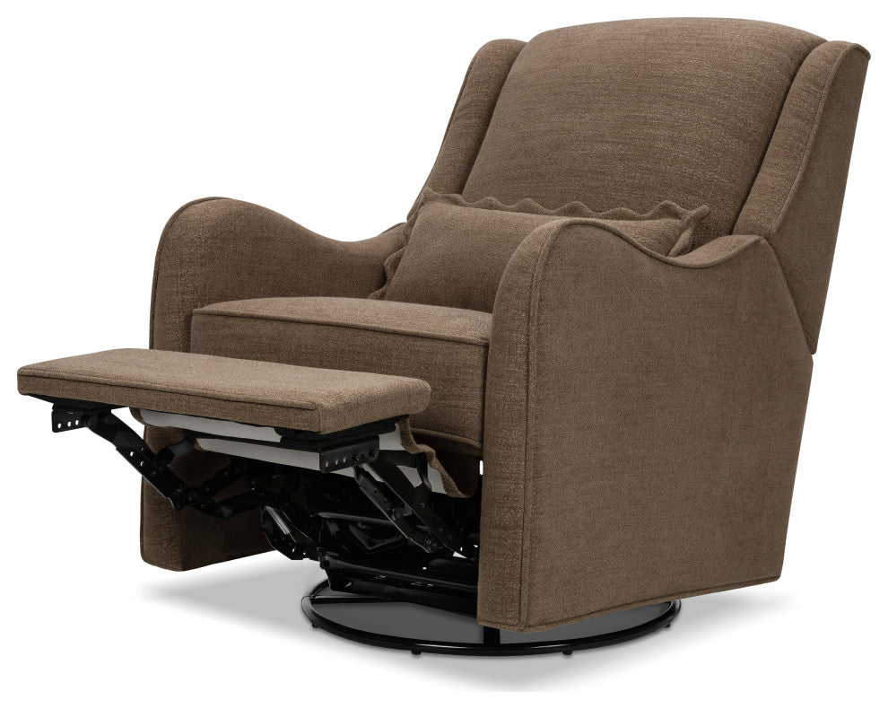 Devon Recliner and Swivel Glider, Performance Truffle Eco-Basketweave