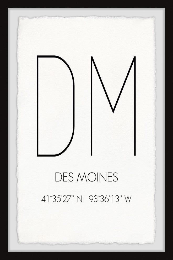 "DM Des Moines" Framed Painting Print, 20x30