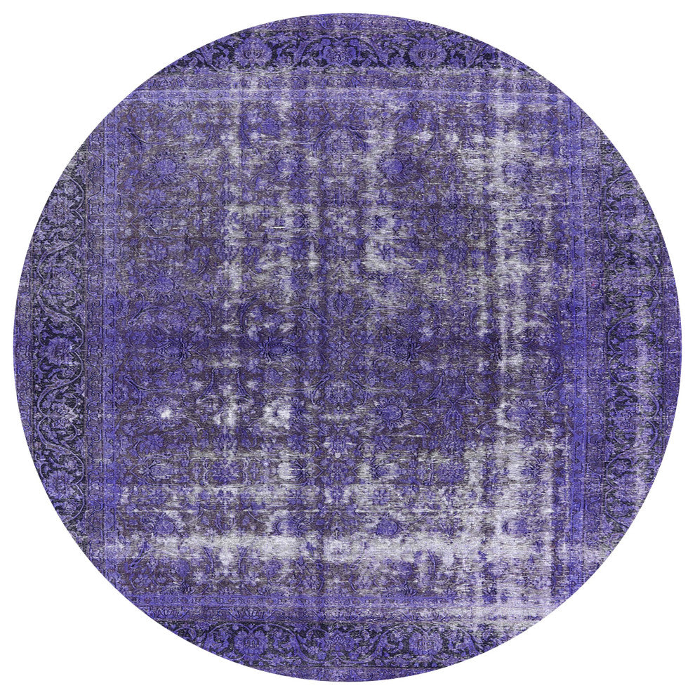 Ahgly Company Indoor Round Mid-Century Modern Area Rugs, 4' Round