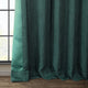 Faux Linen Darkening Curtain Single Panel, Slate Teal, 50"x120"
