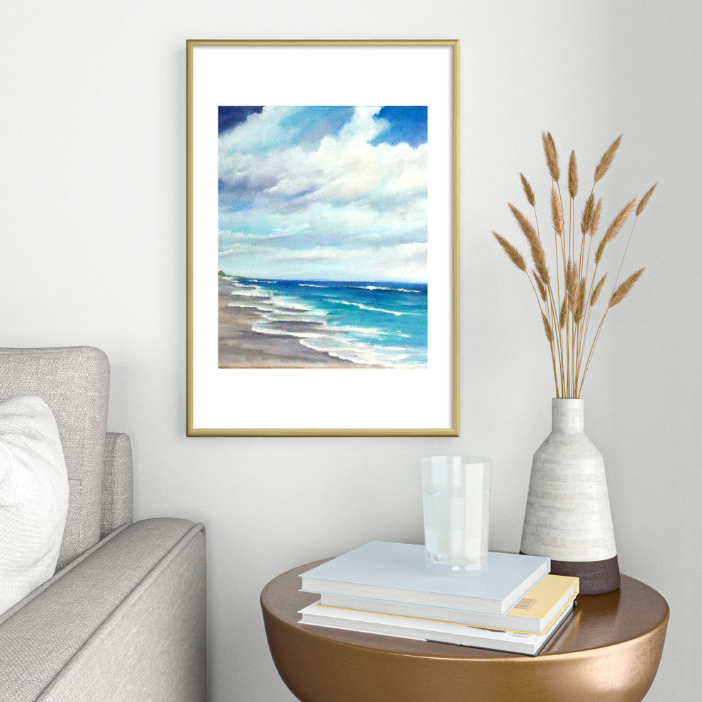 Rosie Brown Beach 1 Metal Framed Art Print
