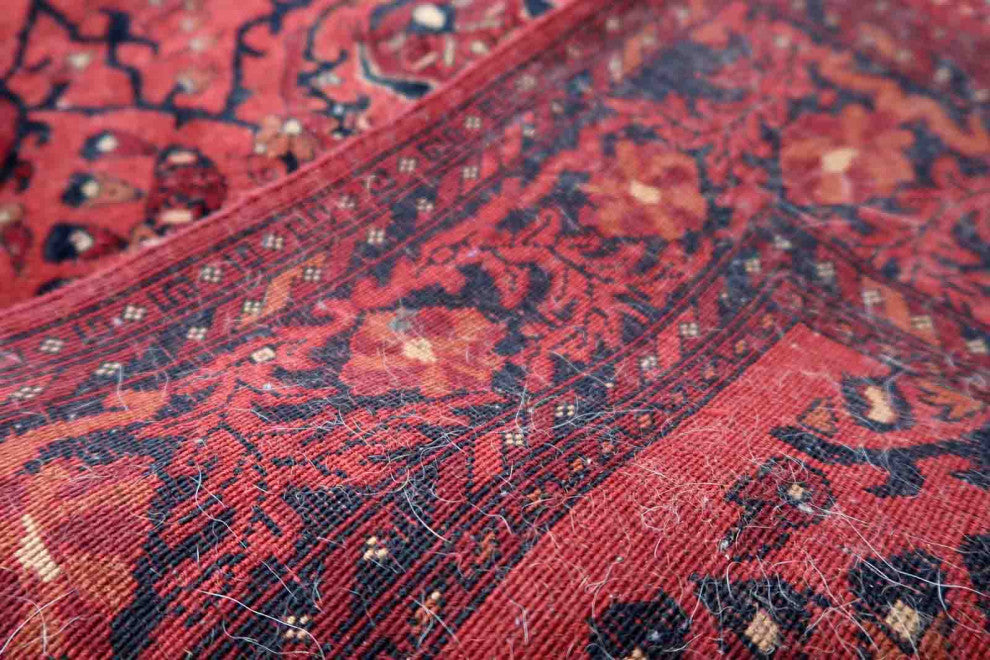 Handmade Vintage Afghan Ersari Runner 2.7'x9.7', 84cmx296cm 1970s