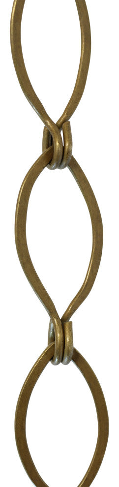 RCH Hardware Brass Loop Chandelier Chain, 3', Antique Brass, U50