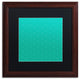 Hello Angel ''Teal Diamonds'' Art, Wood Frame, Black Mat, 16x16