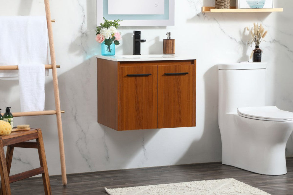 Elegant Decor Penn Bathroom Vanity Teak