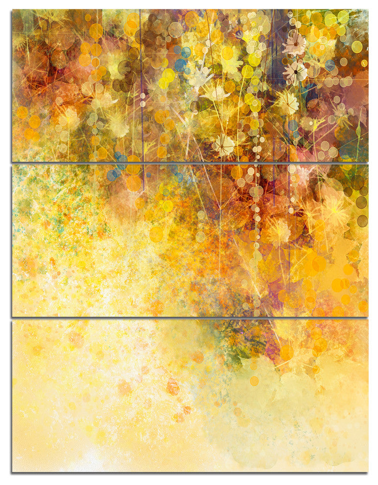 White Flowers and Soft Color Leaves, Floral Triptych Canvas Art, 28x36, 3 Panels