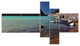 Bright Blue Waters of Mountain Lake, Landscape Canvas Print, 60"x32", 5 panels
