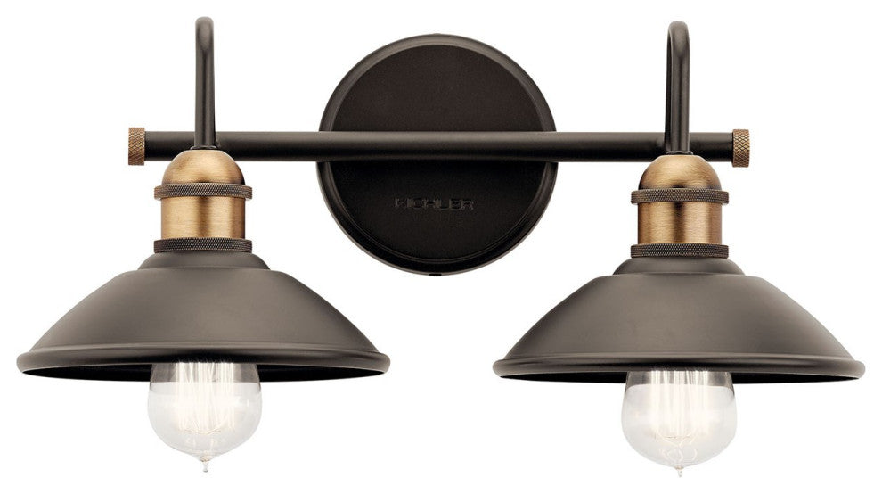Kichler Clyde 2 Light Bath Light in Olde Bronze