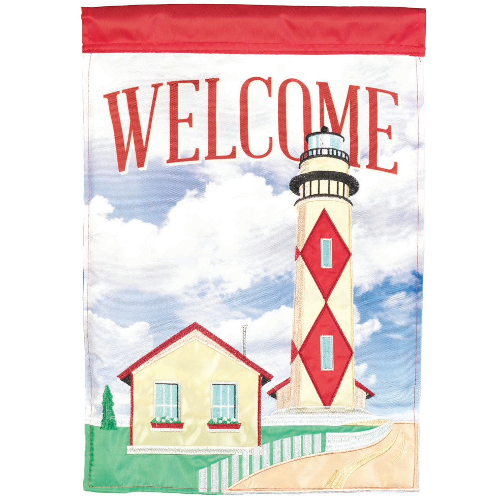 Flag Welcome Lighthouse Polyester 29x42