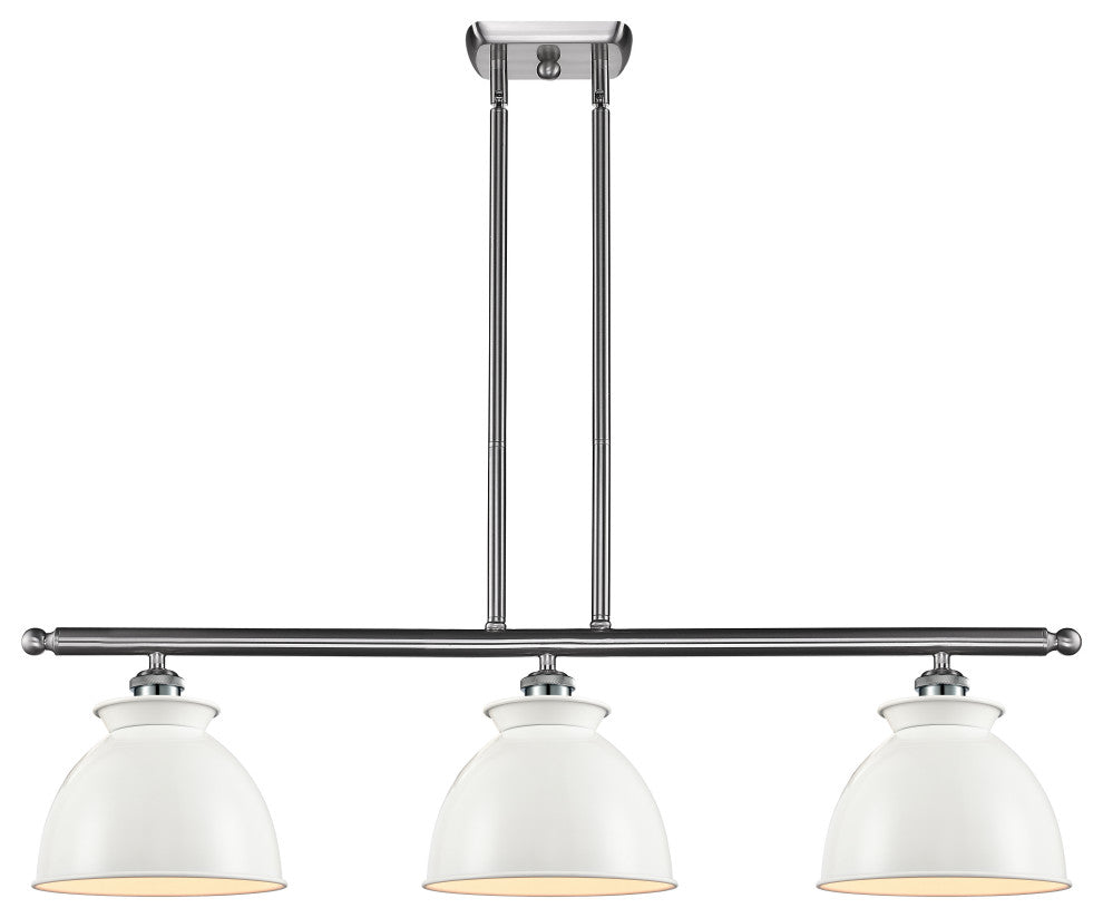 Innovations 516-3I-SN-M14-W Adirondack 3 Light Island Light Brushed Satin Nickel