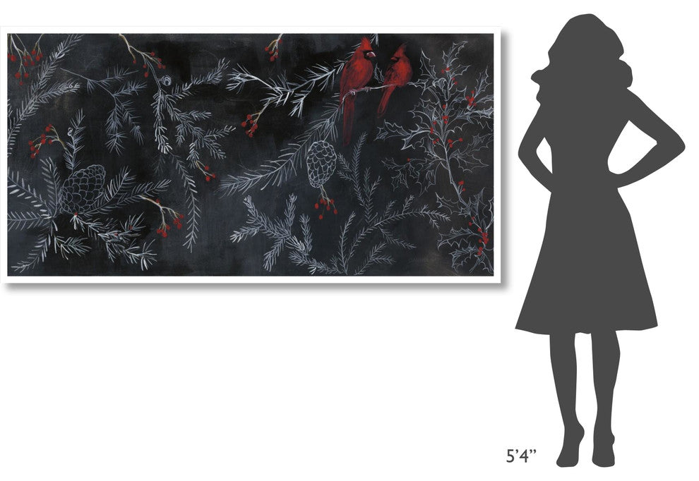 "Cardinal Chalkboard" Digital Paper Print by Danhui Nai, 74"x38"