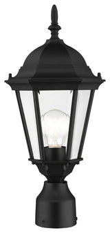 Textured Black Traditional, Historical, Outdoor Post Top Lantern