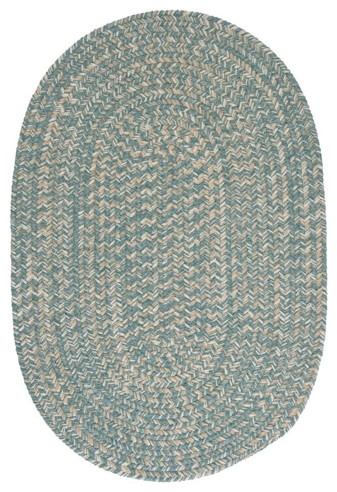 Colonial Mills Tremont TE49 Teal Traditional Area Rug, Oval 2'x10'