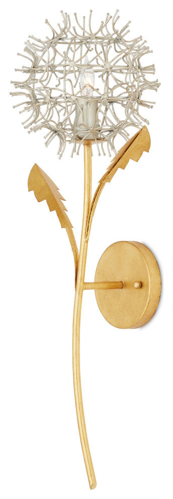 Dandelion Silver and Gold Wall Sconce