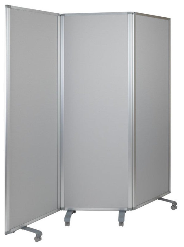 72"H x 24"W Double Sided Mobile Magnetic Whiteboard-3 sections included
