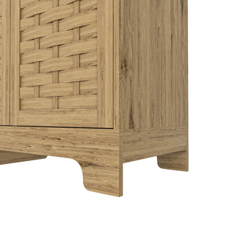 Gewnee Wood Sideboard Buffet Storage with Adjustable Shelf