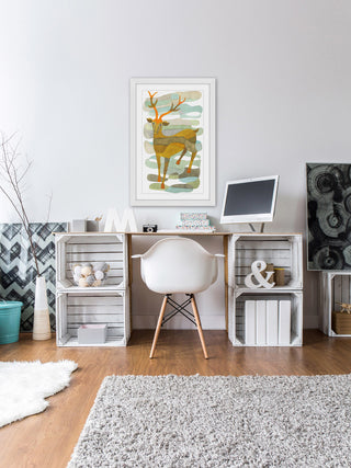 "Stag" Framed Painting Print