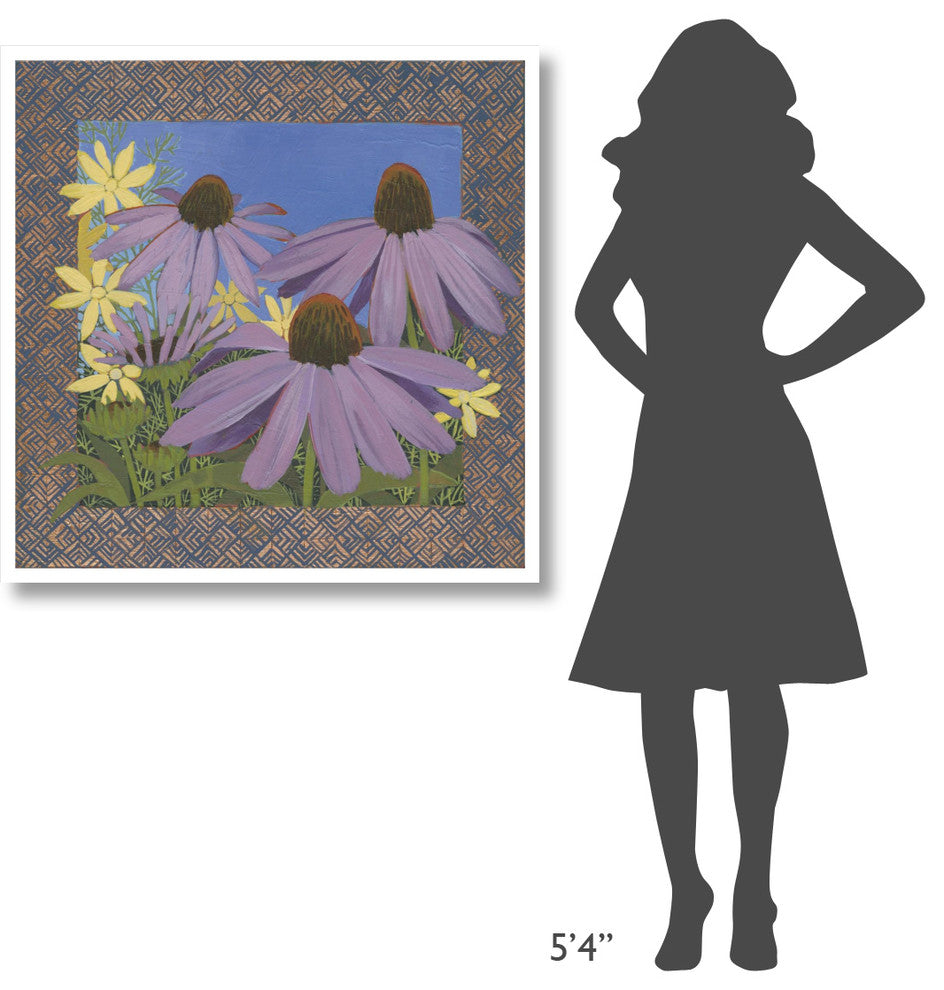 "Copper Zinnia" Digital Paper Print by Kathrine Lovell, 38"x38"
