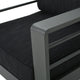 GDF Studio 7-Piece Coral Bay Outdoor Gray Aluminum Chat Set With Pair of Lounges